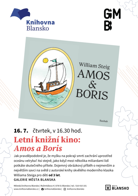 plakát k akci Letní knižní kino: Amos a Boris