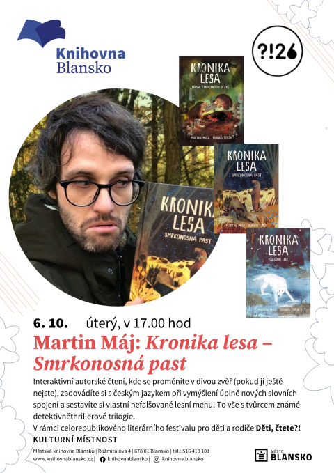 plakát k akci Martin Máj: Kronika lesa – Smrkonosná past