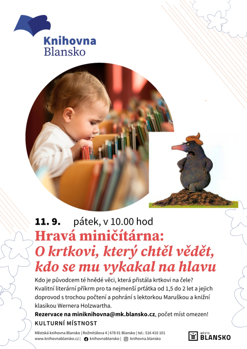 plakát k akci Hravá miničítárna: O krtkovi, který chtěl vědět, kdo se mu vykakal na hlavu