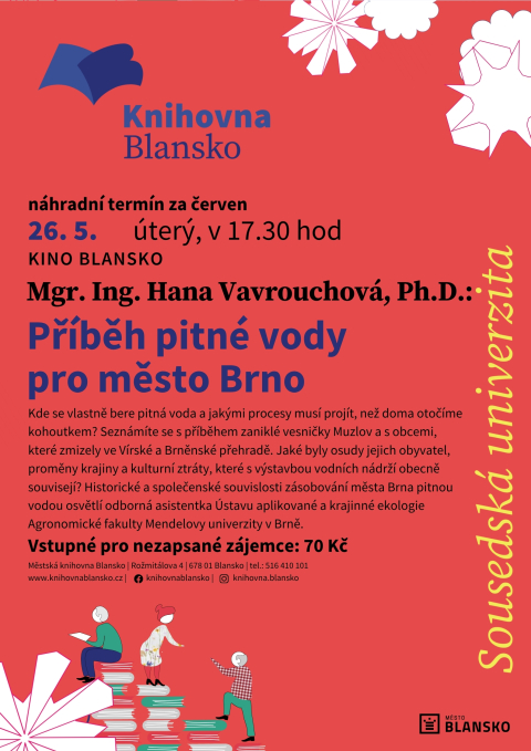 plakát k akci Sousedská univerzita: Příběh pitné vody pro město Brno