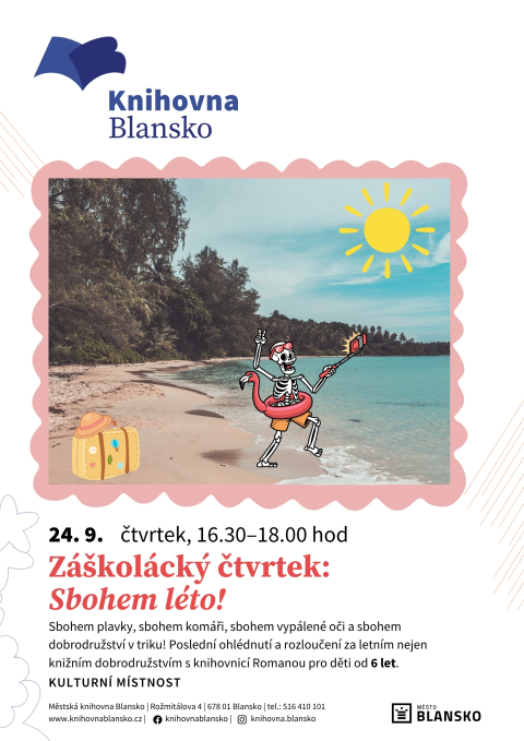 plakát k akci Záškolácký čtvrtek: Sbohem léto!