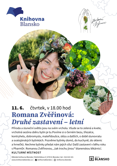 plakát k akci Romana Zvěřinová: Druhé zastavení – letní