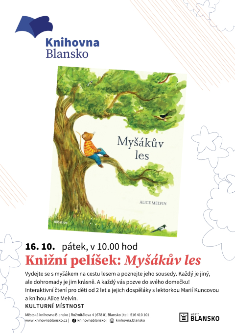plakát k akci Knižní pelíšek: Myšákův les