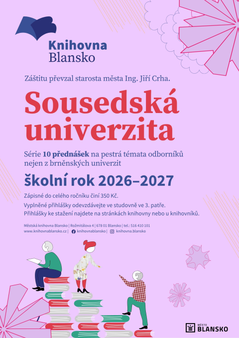 plakát k zápisu na Sousedskou univerzitu