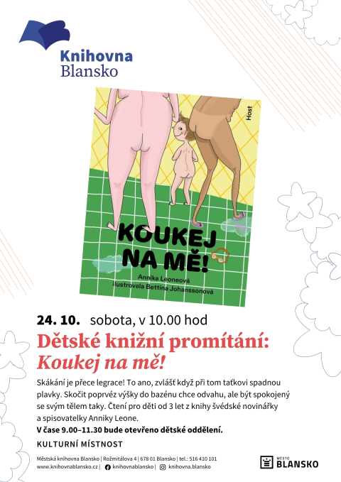 plakát k akci Dětské knižní promítání: Koukej na mě!