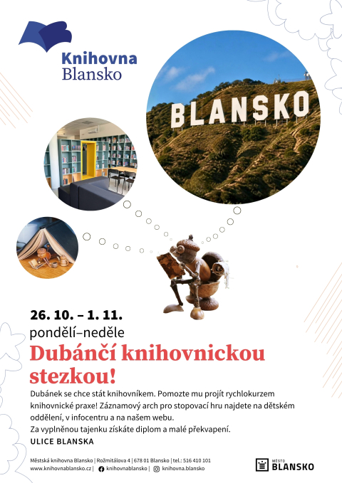 plakát k akci Dubánčí knihovnickou stezkou!