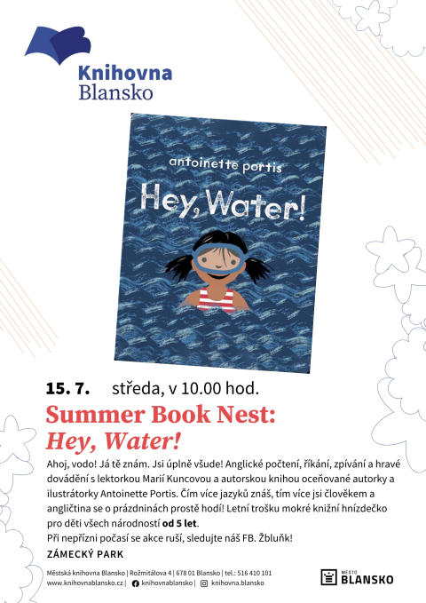 plakát k akci Summer Book Nest: Hey, Water!