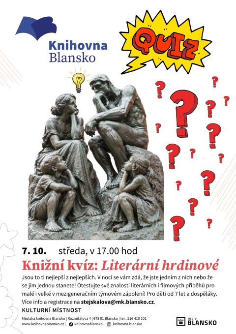 plakát k akci Knižní kvíz: Literární hrdinové