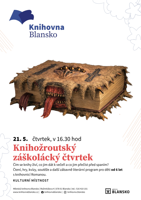 plakát k akci Knihožroutský záškolácký čtvrtek