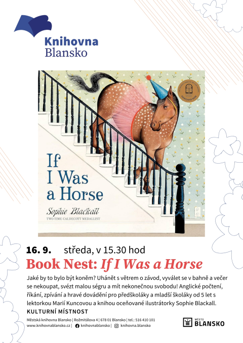 plakát k akci Book Nest: If I Was a Horse