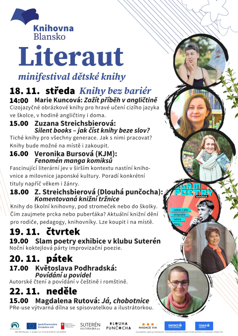plakát k akci Minifestival dětské knihy LITERAUT: Knihy bez bariér